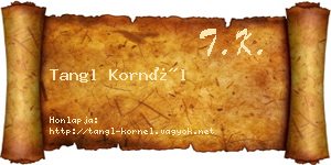 Tangl Kornél névjegykártya
