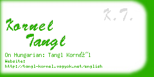 kornel tangl business card